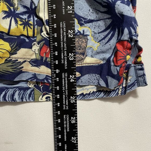 Disney Parks Kids Mickey Mouse Aloha Surf Hawaiian Button Down Shirt Size XL - Picture 8 of 10